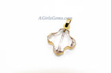 Gold Crystal Soldered Pendants, Faceted Glass French Chandelier Jewelry Supplies, Black Charms