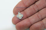 Cross Charm, CZ Pave Gold or Silver Opal Cross Pendants #418, Fire Opal Catholic Charms for Necklace Jewelry Making