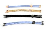 Milian Silk Cord Half Finished Bracelet, Silver Adjustable Half Bracelets, Sliding Bracelet with Slide Bead Color