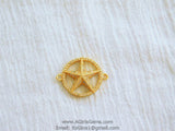 CZ Micro Pave Starfish Connectors, Silver, Rose or Gold Nautical Beach Charms