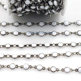 White  Chain, Bezel Chain By The Yard CH #237, 4 or 6 mm - 1 Foot 4 mm