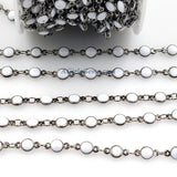White Chain, Bezel Chain By The Yard CH #237, 4 or 6 mm