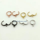 CZ Micro Pave Huggies, Lever back Round Ear Ring Parts # 702, Rose Gold