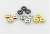 Rose Gold Rondelle Spacer Donuts Beads, 20 Pc Flat Heishi Spacers, Silver or Black 4