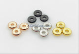 Rose Gold Rondelle Spacer Donuts Beads, 20 Pc Flat Heishi Spacers, Silver or Black 4