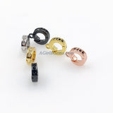 CZ Micro Pave Bail Enhancer, Gold, Silver