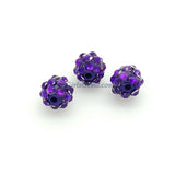 Resin Rhinestone Bumpy Beads 10 mm/Tube Beads, Purple, White and Lavender