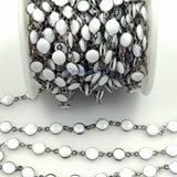 White Chain, Bezel Chain By The Yard CH #237, 4 or 6 mm