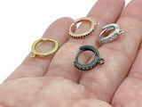 CZ Micro Pave Huggies, Lever back Round Ear Ring Parts # 702, Rose Gold