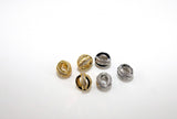 CZ Micro Pave Round Balls, Gold Beads Spacer Focal Beads