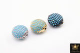 CZ Micro Pave Colored Spacer Beads, Oval Pink Clear Purple Blue Green Flat Egg Bead AG #380, Small Oval CZ Beads