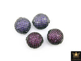 CZ Micro Pave Colored Spacer Beads, Oval Pink Clear Purple Blue Green Flat Egg Bead AG #380, Small Oval CZ Beads