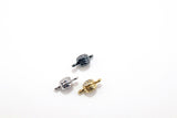 CZ Micro Pave Round Donuts Connectors, Two sided Paved Centers, Solitaire Links