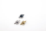 CZ Micro Pave Round Donuts Connectors, Two sided Paved Centers, Solitaire Links