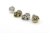 CZ Micro Pave Tiger Head Bead Charm, Leopard Head CZ Eye Panther Cat Heads #914, Antique Copper Gold