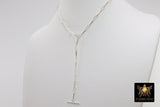 925 Sterling Silver Toggle Double Wrap Necklace or Bracelet, Rectangle Chunky Drawn Chain, Lobster Clasp or Toggle