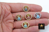 CZ Pave Pineapple Connectors, Gold or Silver Tropical Fruit Blue Turquoise Bracelet #613, Necklace