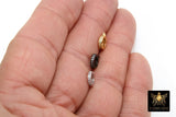 Micro Pave CZ Charm Holder Connector Rings, AG 77, Large Hole 1 Row CZ Slide Spacer Big Circle Beads
