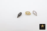 Micro Pave CZ Charm Holder Connector Rings, AG 77, Large Hole 1 Row CZS Slide Spacer Big Circle Beads