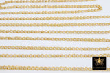 Cable Chain, 4 x 6 mm Double Oval Unfinished Necklace CH #219, 16 k Brushed Gold Dainty Jewelry Chains