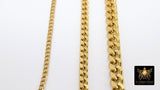 Gold Cuban Curb Chain, 304 Stainless Steel 6 x 5 mm Heavy Flat Miami Diamond Cut Oval Jewelry Chains CH# 220, By the Yard