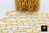 Large Link Chain, Oval Necklace 10 x 20 mm Chain CH# 255, Matte Gold Plated Bracelet Chain