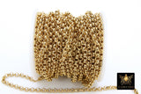 Gold Stainless Steel ROLO Chain, 3, 4