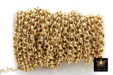 Stainless Steel ROLO Chain, 4, 5 and 6 mm Gold Chains CH #141, Large Unfinished Jewelry Chains By the Yard