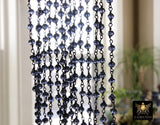 Charcoal Navy Gold Chain, 4 mm Black Wire Wrapped CH #430, Bead Gunmetal Chains