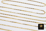 Stainless Steel Chain, Silver Steel 4 mm Rectangle Box Chains CH #137, Unfinished Gold