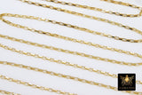 Stainless Steel Chain, Silver Steel 4 mm Rectangle Box Chains CH #137, Unfinished Gold