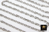 Stainless Steel Chain, Silver Steel Thick Cable Chains CH #268, 10 mm Unfinished Rolo Chunky Necklace Chains