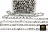 Stainless Steel Chain, Silver Steel Thick Cable Chains CH #268, 10 mm Unfinished Rolo Chunky Necklace Chains