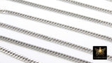 Stainless Steel Chain, 304 Silver Flat Curb Chains, 8 mm Unfinished Diamond Cut Cable Necklace Chains