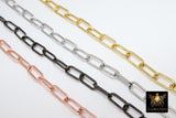 Chunky Link Chain, Rectangle Chains, Gold Paperclip Chains CH# 124