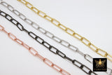 Chunky Link Chain, Rectangle Chains, Gold Paperclip Chains CH #124