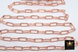 Chunky Link Chain, Rectangle Chains, Gold Paperclip Chains CH #124