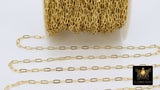 Rectangle Chain, Unfinished Gold Oval Dainty Chains CH #111, Bracelet