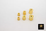 Brushed Gold Drum Beads, 6 mm 8 mm 10 mm Barrel Bead #3130, Long Round Cylinder
