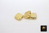 Brushed Gold Drum Beads, 6 mm 8 mm 10 mm Barrel Bead #3130, Long Round Cylinder