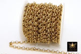 Stainless Steel ROLO Chain, 4, 5 and 6 mm Gold Chains CH #141