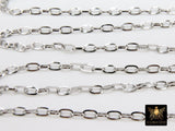 Gold Stainless Steel Chain, 304 Gold Oval Chains, 7 mm Unfinished Cable Silver Chains CH# 147