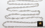 Gold Stainless Steel Chain, 304 Gold Oval Chains, 7 mm Unfinished Cable Silver Chains CH# 147