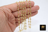 CZ Chain By The Yard, Genuine Diamond Shape CZ Bezel Chain Gold CH# 548, Silver Wholesale Cz Connector Chains