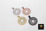 Cubic Zirconia Star Charms, Starburst Pendant, #273 CZ Hollow Stars