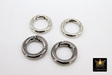 Gunmetal Black Plated Clasp Ring Connector 20 mm Jewelry Clasps in Gold, Silver, Black Ring Clips