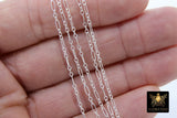 14 K Gold Filled Flat Cable 6.5 mm Chain, 10.5 mm 14 20 Unfinished Elongated CH# 760, Long Short Chain CH# 759