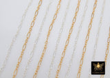 925 Sterling Silver Flat Cable, Unfinished Long and Short 5.6 mm By the Foot CH# 859, Dainty Silver Chain By The Foot