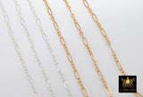 925 Sterling Silver Flat Cable, Unfinished Long and Short 5.6 mm By the Foot CH# 859, Dainty Silver Chain By The Foot