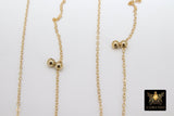 14 K Gold Filled Hammered Cable Chains, 14 20 Unfinished By The Foot CH# 726, 2.4 mm and 1.9 mm